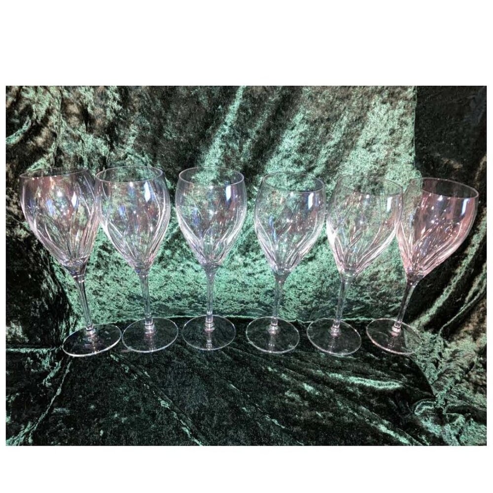 MIKASA® AGENA VINTAGE CRYSTAL WINE GOBLETS – 6 pc Set - Picture 2 of 7